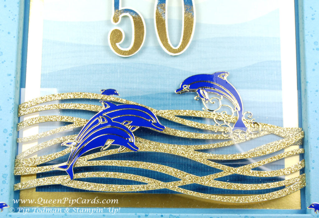 By the Shore 50th Birthday Card front close up