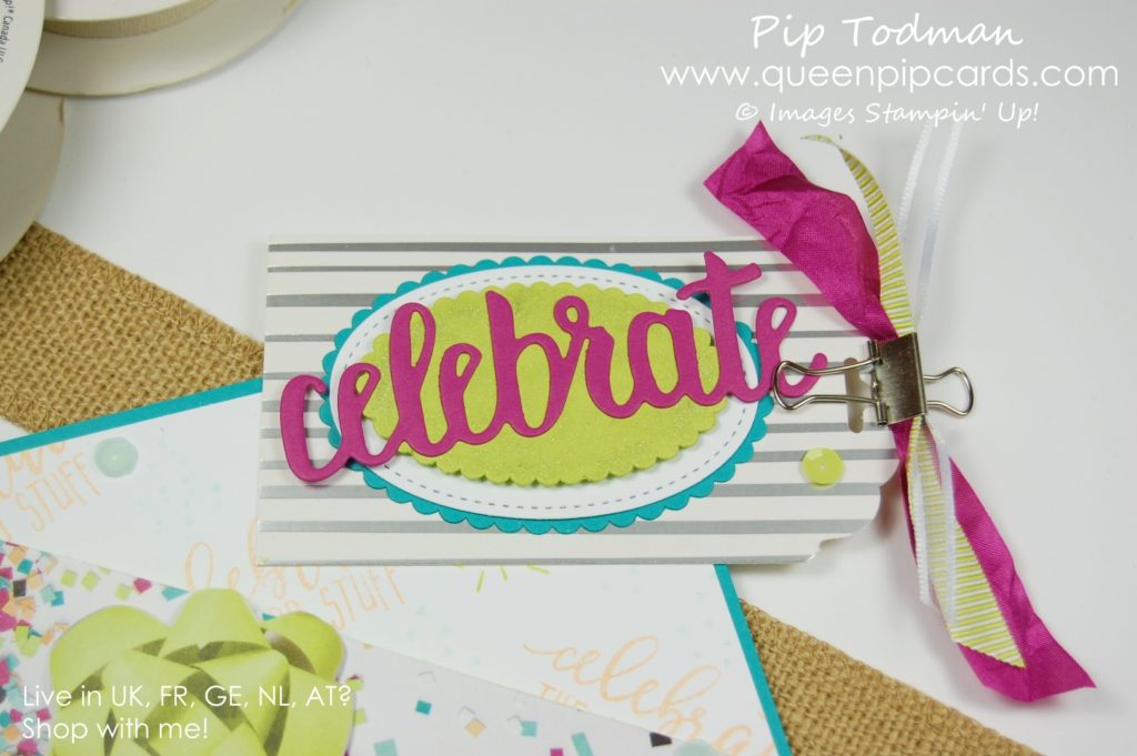 Celebrate You with the Alaskan Achievers Blog Hop I love making cards that are just a little different to the norm, and this one certainly hits the spot. Welcome to my Celebrate You Tag Card! Last Call for Sale-a-bration 2018 Saleabration 2018 Pip Todman Crafty Coach & Stampin' Up! Top UK Demonstrator Queen Pip Cards www.queenpipcards.com Facebook: fb.me/QueenPipCards #queenpipcards #stampinup #papercraft #inspiringyourcreativity #Saleabration2018