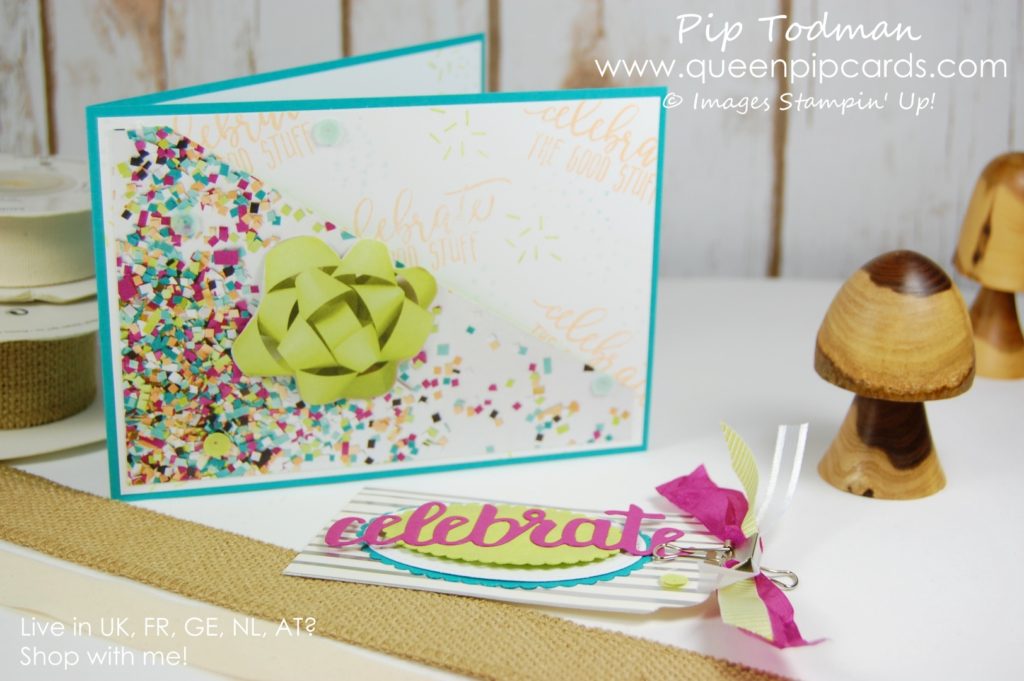 Celebrate You with the Alaskan Achievers Blog Hop I love making cards that are just a little different to the norm, and this one certainly hits the spot. Welcome to my Celebrate You Tag Card! Last Call for Sale-a-bration 2018 Saleabration 2018 Pip Todman Crafty Coach & Stampin' Up! Top UK Demonstrator Queen Pip Cards www.queenpipcards.com Facebook: fb.me/QueenPipCards #queenpipcards #stampinup #papercraft #inspiringyourcreativity #Saleabration2018