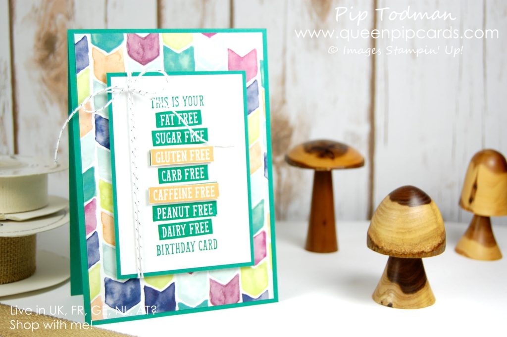 Birthday Wit with Emerald Envy Love this stamp set and adding a pop of Peekaboo Peach really adds to the wow of the sentiment. Spring / Summer 2018 Pip Todman Crafty Coach & Stampin' Up! Top UK Demonstrator Queen Pip Cards www.queenpipcards.com Facebook: fb.me/QueenPipCards #queenpipcards #stampinup #papercraft #inspiringyourcreativity