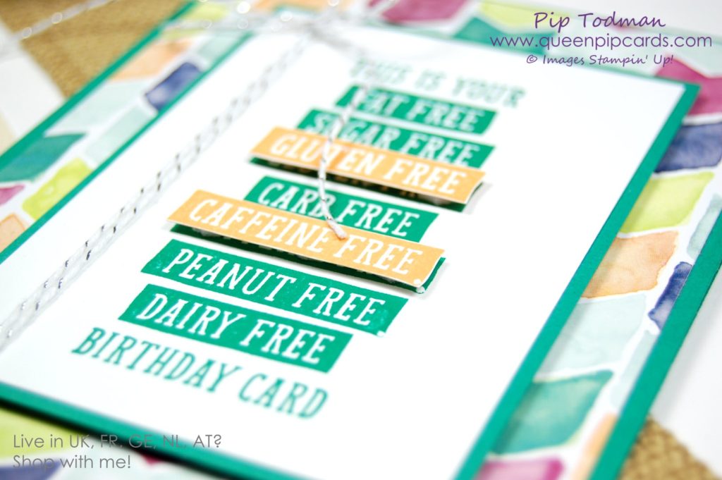 Birthday Wit with Emerald Envy Love this stamp set and adding a pop of Peekaboo Peach really adds to the wow of the sentiment. Spring / Summer 2018 Pip Todman Crafty Coach & Stampin' Up! Top UK Demonstrator Queen Pip Cards www.queenpipcards.com Facebook: fb.me/QueenPipCards #queenpipcards #stampinup #papercraft #inspiringyourcreativity