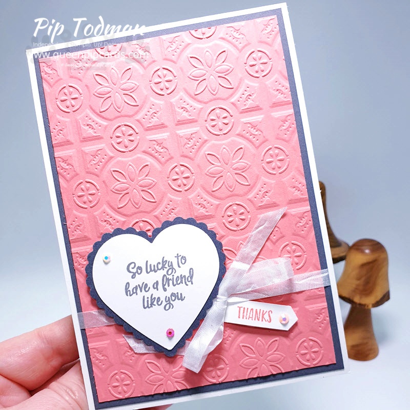 Hearts of Friendship Card with Stampin' Creative Blog Hop and Heartfelt Stamps Pip Todman www.queenpipcards.com Stampin' Up! Independent Demonstrator UK 