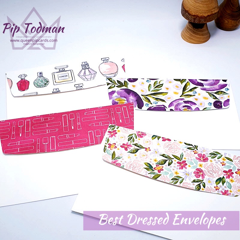 Best Dressed Notecard & Envelope set for our Pretty Cards & Paper Blog Hop! Pip Todman www.queenpipcards.com Stampin' Up! Independent Demonstrator UK