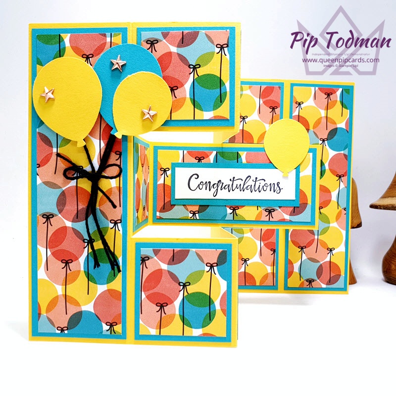 Butterfly Gala Fun Trifold Shutter Card Pip Todman www.queenpipcards.com Stampin' Up! Independent Demonstrator UK