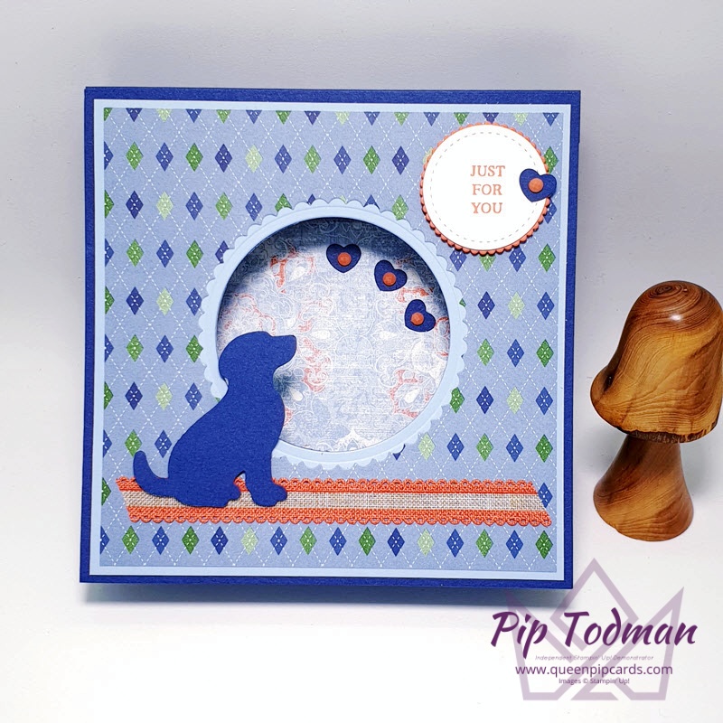 Double Tent Fold Card TWO sizes with Dog Builder Punch and Beautiful Friendship! Pip Todman www.queenpipcards.com Stampin' Up! Independent Demonstrator UK