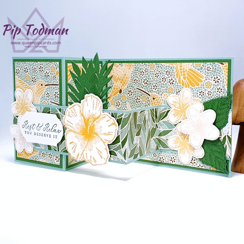 Timeless Tropical Double Z Fold Card plus a Reverse one with Animal Outing! Pip Todman www.queenpipcards.com Stampin' Up! Independent Demonstrator UK