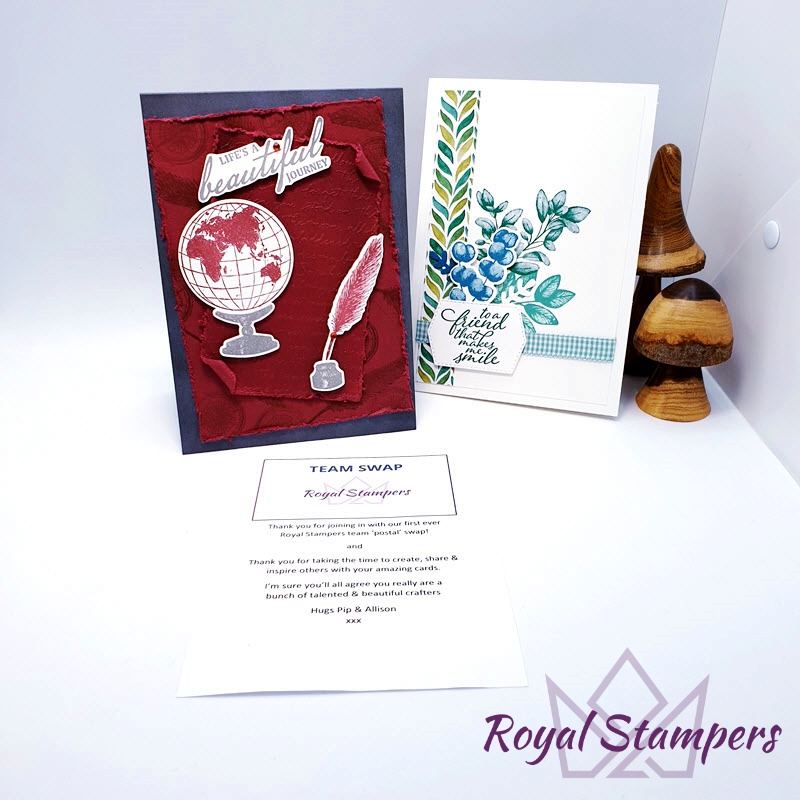 Royal Stampers Swap to celebrate the new catalogue! Pip Todman www.queenpipcards.com Stampin' Up! Independent Demonstrator UK