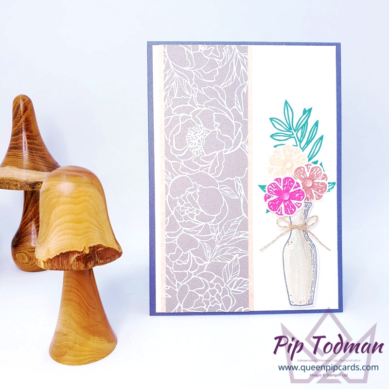 Cards With Peony Garden Paper - 3 of them! Pip Todman Stampin' Up! Demonstrator #simplystylish #queenpipcards #stampinup