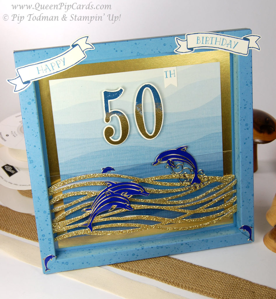 By the Shore 50th Birthday Card Large front