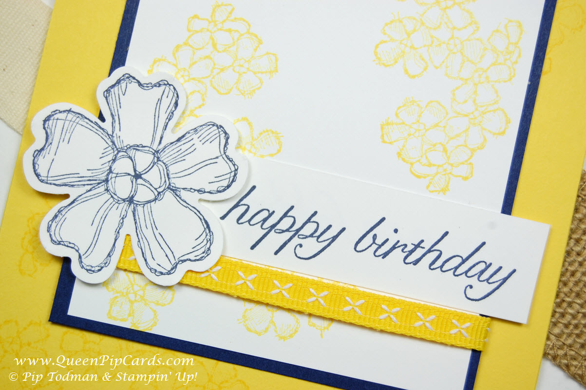 Bright Birthday Blossoms Card Idea - Queen Pip Cards