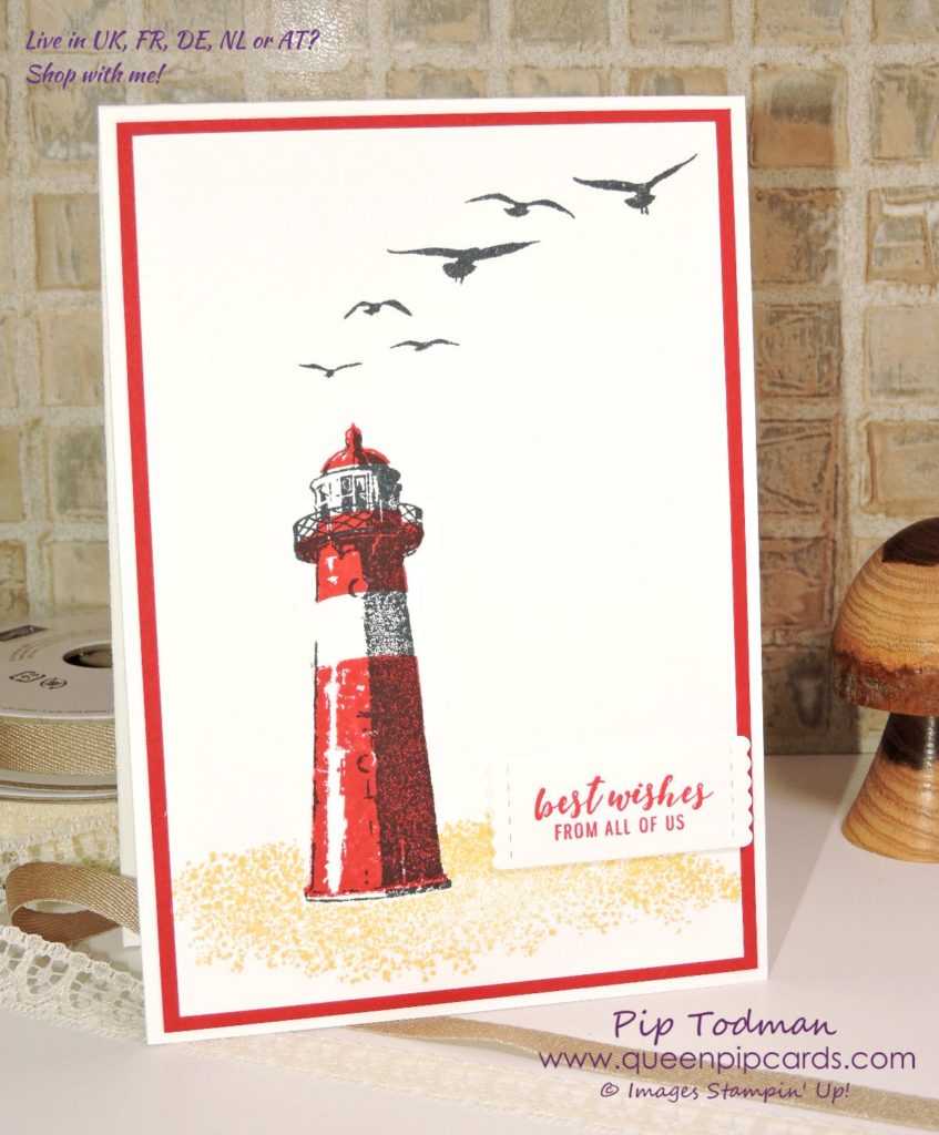 High Tide Lighthouse Stamp is perfect for mens cards or simply for a card that's all occasions!! All Stampin' Up! products available from my online store here: http://bit.ly/QPCShop Pip Todman Crafty Coach & Stampin' Up! Top UK Demonstrator Queen Pip Cards www.queenpipcards.com Facebook: fb.me/QueenPipCards #queenpipcards #simplystylish #inspiringyourcreativity #stampinup #papercraft 