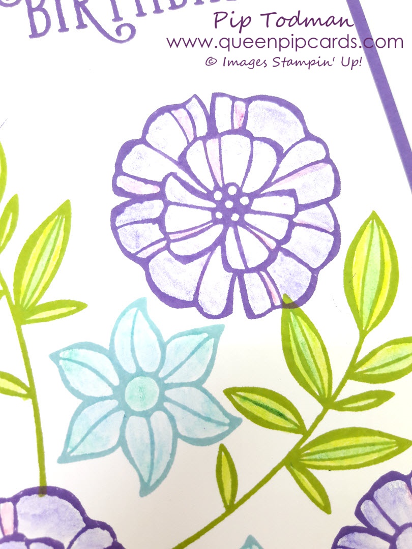 Stampin’ Up! Falling Flowers With Watercolour Pencils Card
