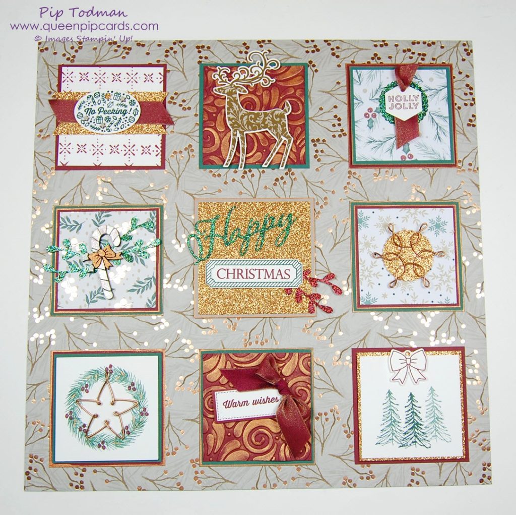 Christmas Sampler with Joyous Noel and Stampin' Up! Oooh I've wanted to make one for ages, so finally I did! This was just one of my Christmas Retreat projects and everyone enjoyed it All Stampin' Up! products are / will be available from my online store here: http://bit.ly/QPCShop Pip Todman Crafty Coach & Stampin' Up! Top UK Demonstrator Queen Pip Cards www.queenpipcards.com Facebook: fb.me/QueenPipCards #queenpipcards #simplystylish #inspiringyourcreativity #stampinup #papercraft 