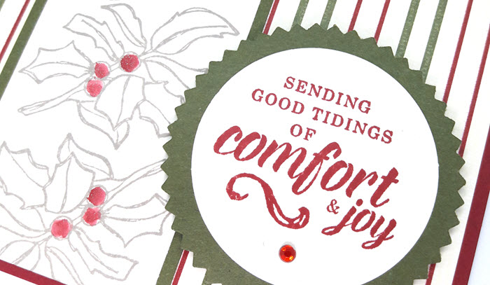 Stylish Christmas Card With Timeless Tidings Stampin’ Up!