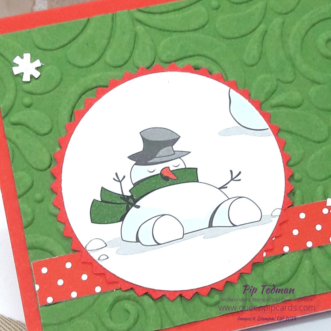 Snoozing Snowman Card From Santa’s Workshop