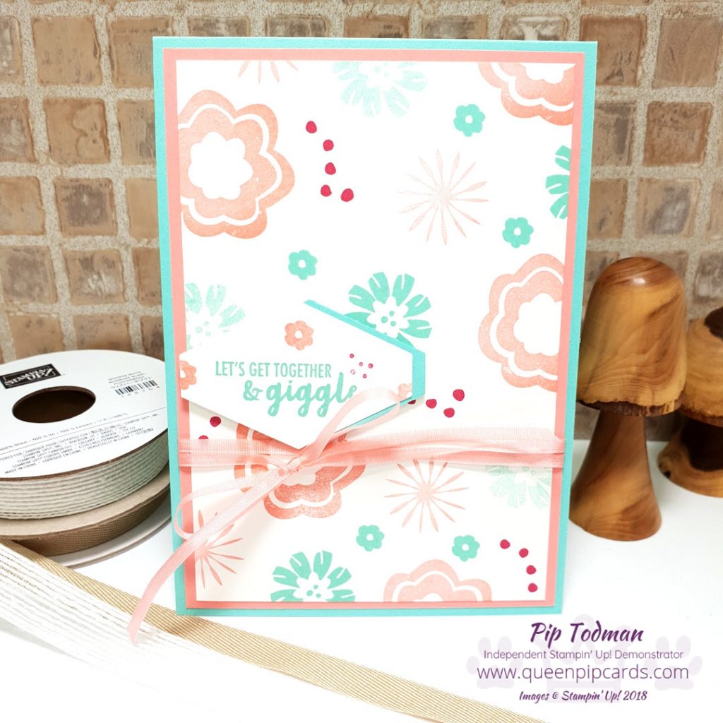 Beautiful Backgrounds With Bloom By Bloom is what this card is all about! I share a video and other photos up on my blog. It's so girly and pretty! Plus who doesn't want to get together and giggle? All Stampin' Up! products are / will be available from my online store here: http://bit.ly/QPCShop Pip Todman Crafty Coach & Stampin' Up! Top UK Demonstrator Queen Pip Cards www.queenpipcards.com Facebook: fb.me/QueenPipCards #queenpipcards #simplystylish #inspiringyourcreativity #stampinup #simplestamping #papercraft 