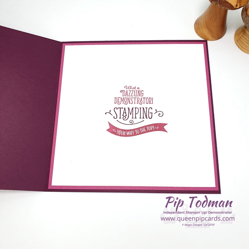 Celebrate My Team! That's what I love doing and what I'm doing today. This is the card I made for Sara who advanced to Silver Elite recently! Shop my online store here: http://bit.ly/QPCShop Pip Todman www.queenpipcards.com #queenpipcards #simplystylish #stampinup #simplestamping #papercraft