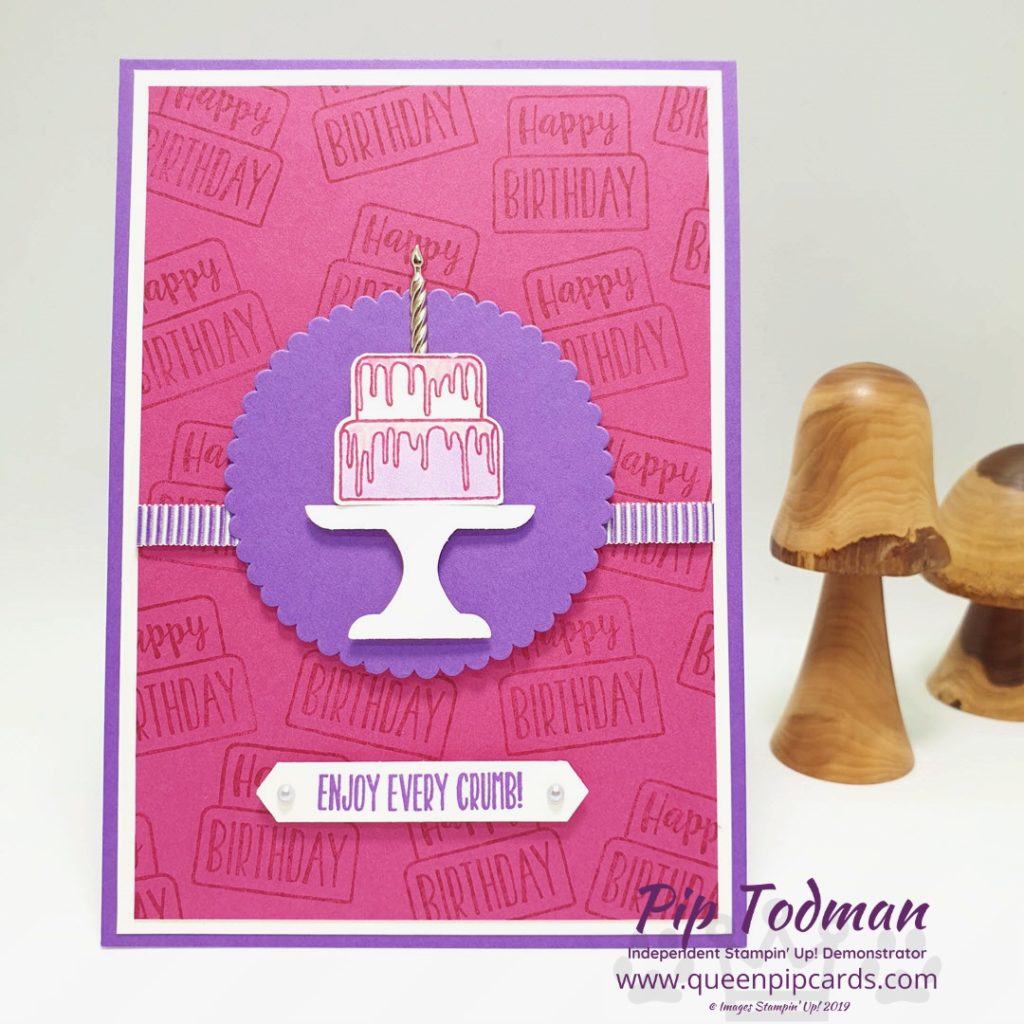 Piece of Cake For Card And A Cuppa class! I love these more casual classes and a stamp set and punch are perfect for crafting on the go! Pip Todman www.queenpipcards.com Stampin' Up! Independent Demonstrator UK