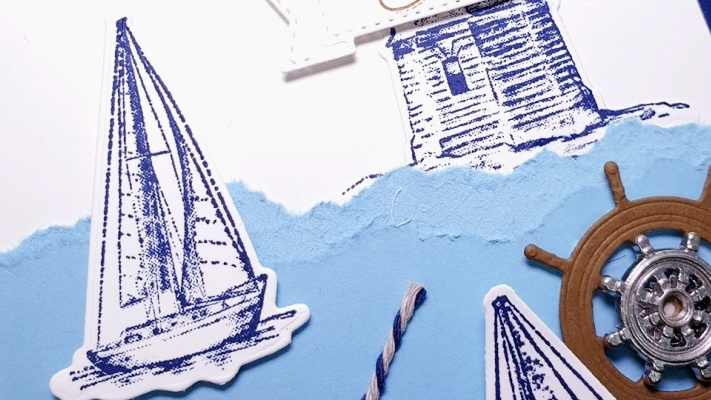 Masculine Card With Sail Away and Stampin Creative