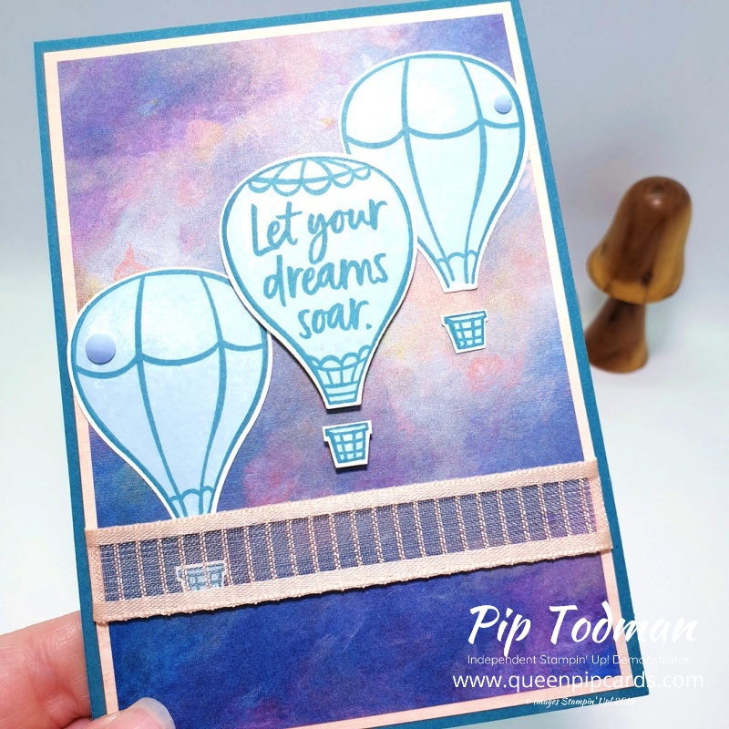 Let your dreams soar above the clouds with the gorgeous Perennial Essence papers and the Above the Clouds stamps. Pip Todman www.queenpipcards.com Stampin' Up! Independent Demonstrator UK 