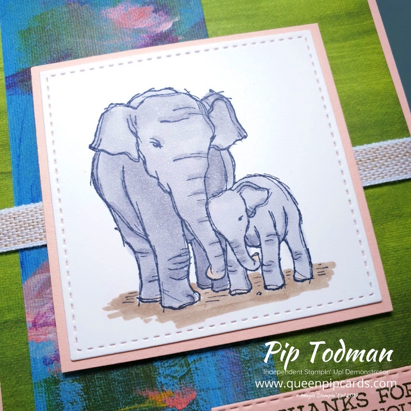 Wildly Happy Memories of Thailand is my card for today's Stampin' Creative Blog Hop. Pip Todman www.queenpipcards.com Stampin' Up! Independent Demonstrator UK 