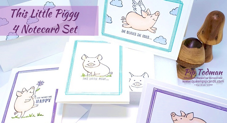 This Little Piggy 4 Notecard Set