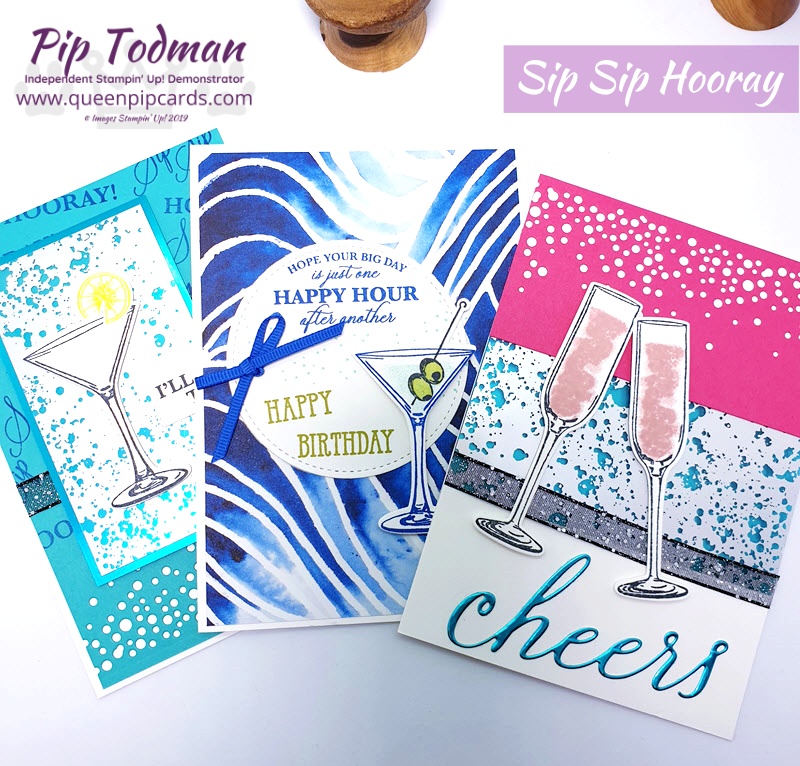 Sip Sip Hooray Birthday Bonanza cards today for Stampin' Creative Blog Hop. Pip Todman www.queenpipcards.com Stampin' Up! Independent Demonstrator UK 