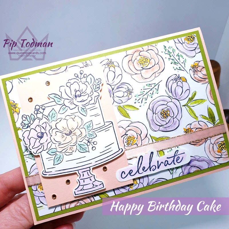 Birthday Cake All Round for Maui Hop Pip Todman www.queenpipcards.com Stampin' Up! Independent Demonstrator UK