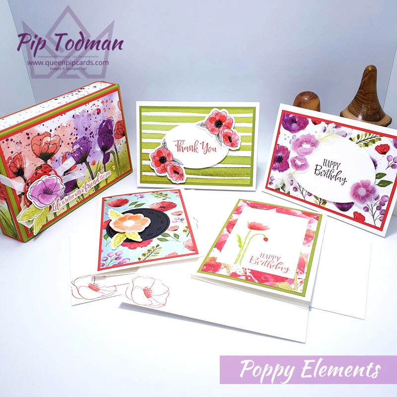 Poppy Elements are so versatile and pretty! Pip Todman www.queenpipcards.com Stampin' Up! Independent Demonstrator UK 
