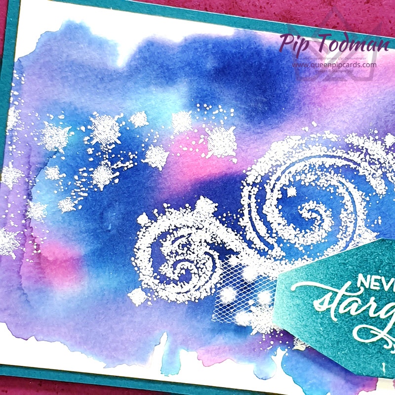 Water & Ink - Stargazing With Versamark Welcome to my series on all things inky! Pip Todman www.queenpipcards.com Stampin' Up! Independent Demonstrator UK
