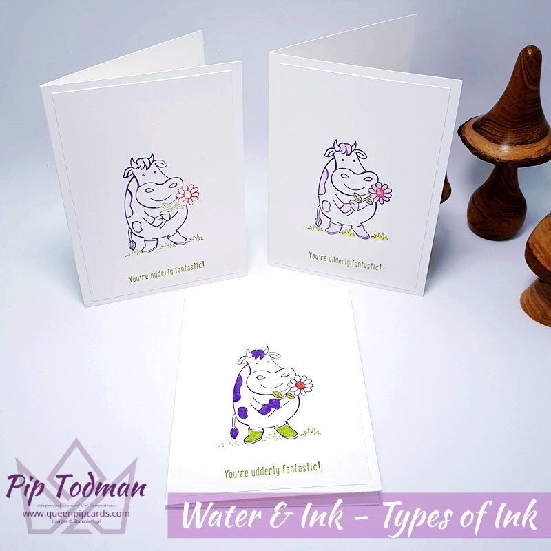 Water & Ink - Types of Ink. Welcome to my series on all things inky! Pip Todman www.queenpipcards.com Stampin' Up! Independent Demonstrator UK