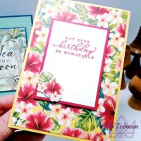 Easy Tropical Easel Card Two Ways - Queen Pip Cards