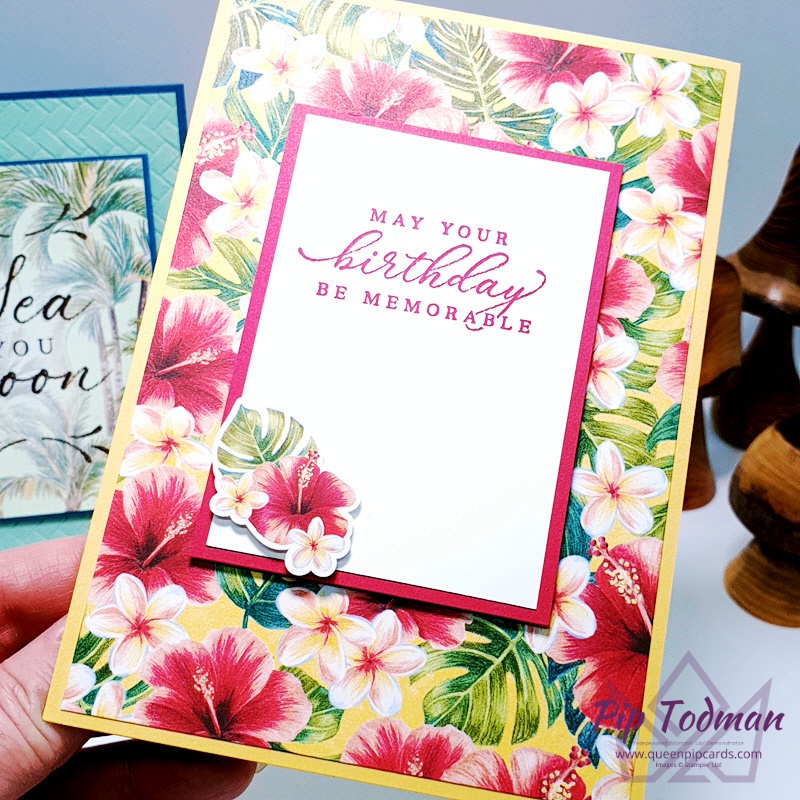 Easy Tropical Easel Card Two Ways Pip Todman www.queenpipcards.com Stampin' Up! Independent Demonstrator UK
