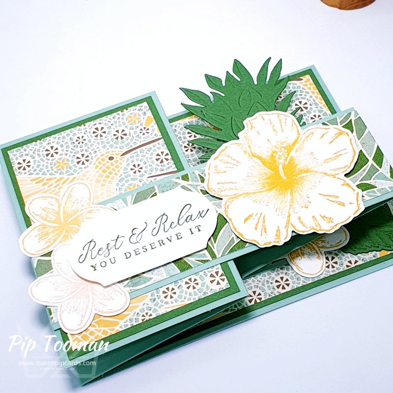 Timeless Tropical Double Z Fold Card - Queen Pip Cards