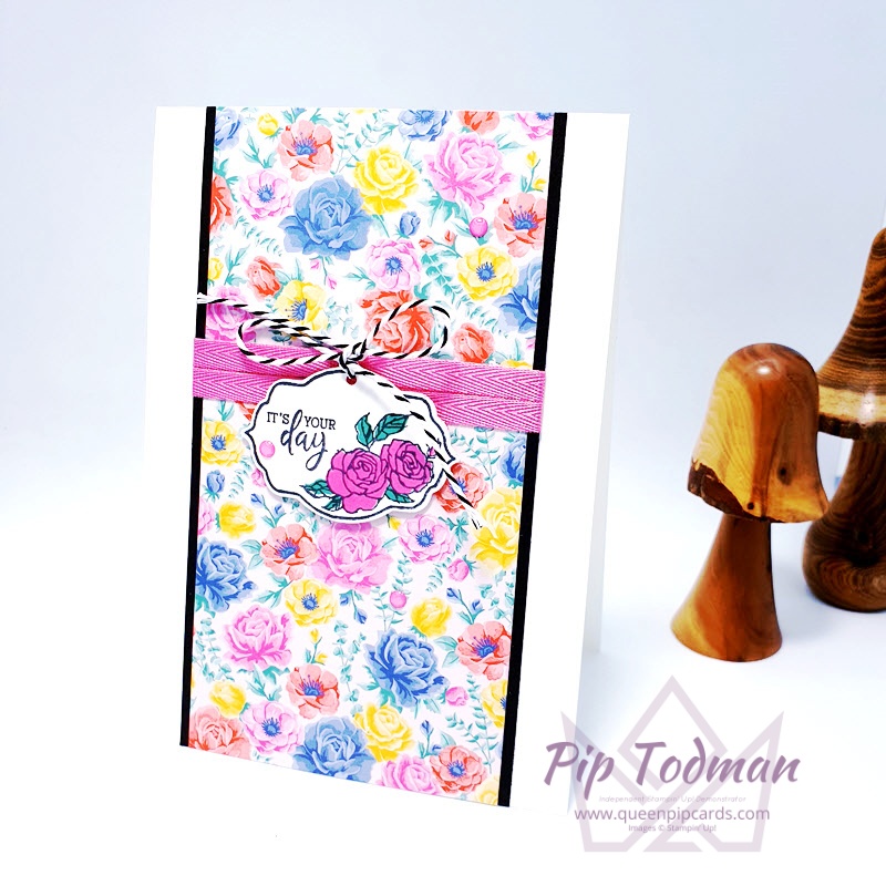 Magenta Madness Rose. Trio of Tags Dies are not just for tags! Pip Todman www.queenpipcards.com Stampin' Up! Independent Demonstrator UK