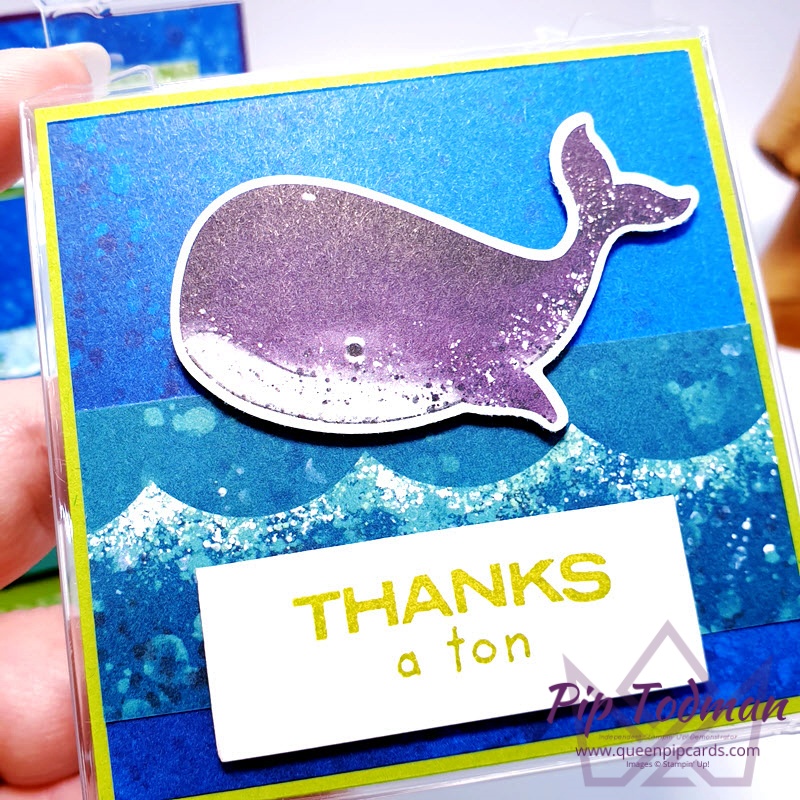 Love that you can punch the Whale from the papers! Whale of a Time Suite from Stampin' Up! Pip Todman www.queenpipcards.com Stampin' Up! Independent Demonstrator UK