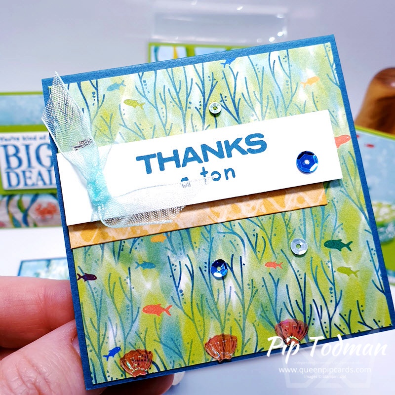 Love this little thank you card using Whale of a Time suite Pip Todman www.queenpipcards.com Stampin' Up! Independent Demonstrator UK