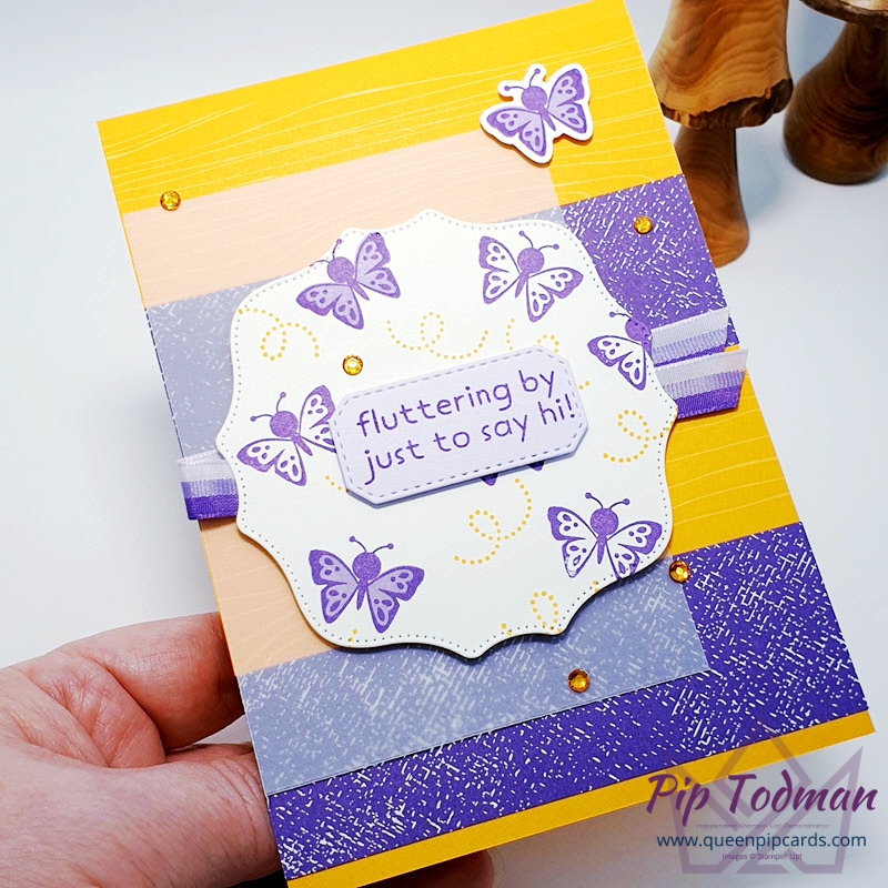 Brights Paper Packs with Hippo Happiness & Pretty Cards & Paper Hop! Pip Todman Stampin' Up! Demonstrator #simplystylish #queenpipcards