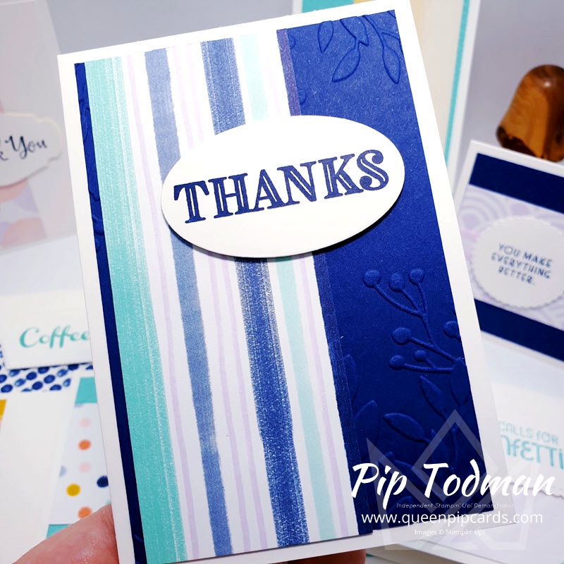 Playing with Patterns Paper and Notecards from Stampin' Up! Pip Todman Stampin' Up! Demonstrator #simplystylish #queenpipcards