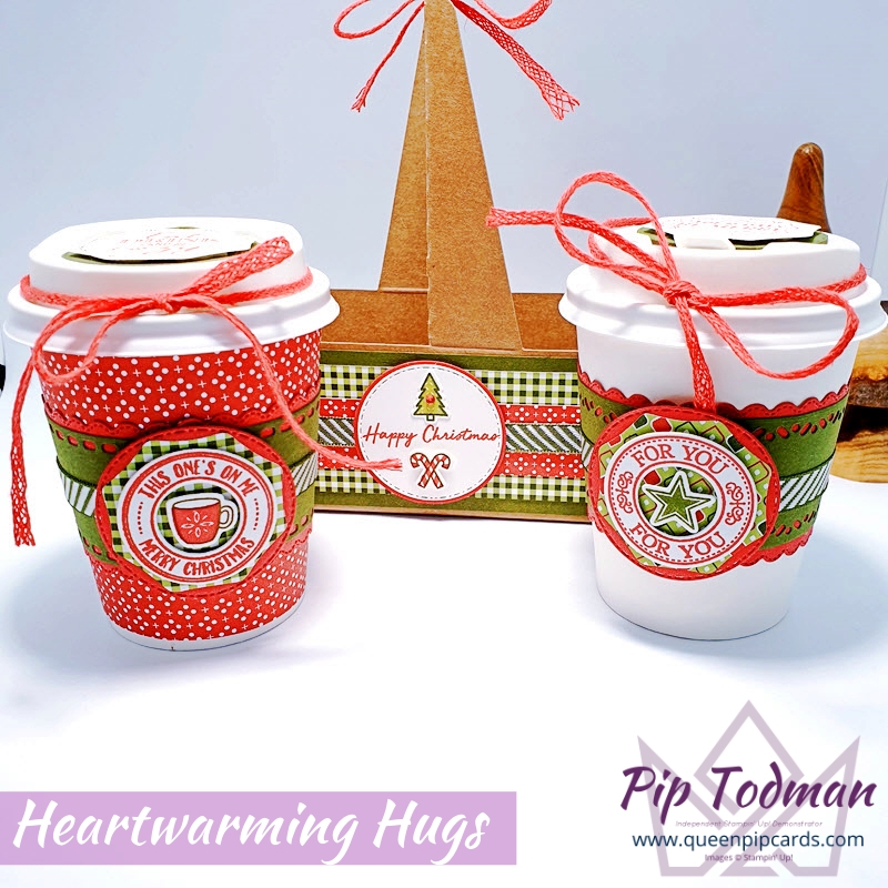 Heartwarming Hugs in a Cup Pip Todman Stampin' Up! Demonstrator #simplystylish #queenpipcards