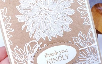 Hand Made Cards: Delicate Dahlias In White