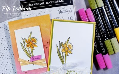 Simple Coloured Thank You Card with Daffodil Daydream