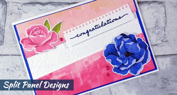 Split Panel Card With Hues of Happiness